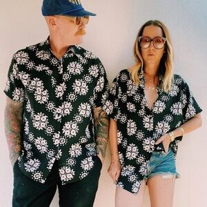 Novella Royale | Kingman Shirt in Black Moonrise, Sz M/L ♥ NWT